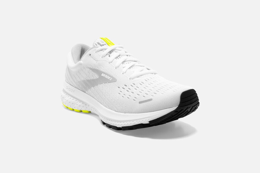 Ghost 13 Road Brooks Running Shoes NZ Mens - White - BAODQR-562